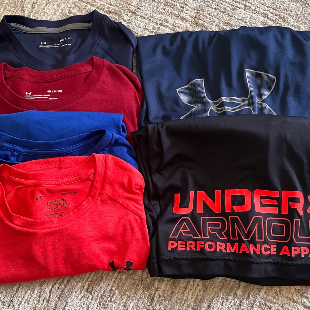 Under Armour Kids Short Sleeve Tees - Navy, Red, Blue, Black